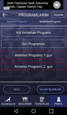 Fitness Antrenörüm android App screenshot 1